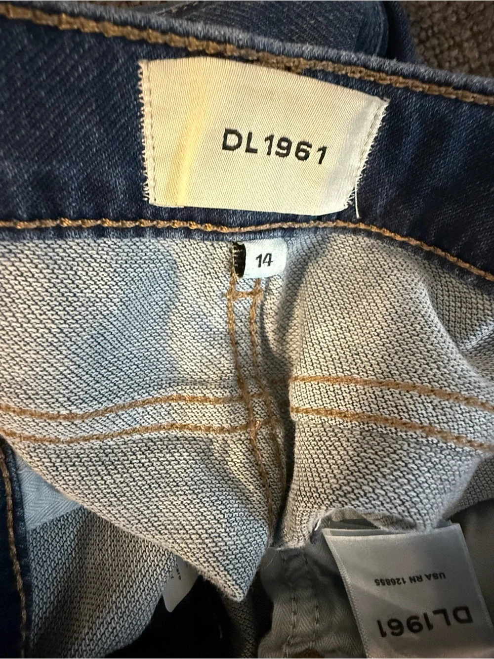 DL1961 Kids Dark Blue Wash Jeans Size 14